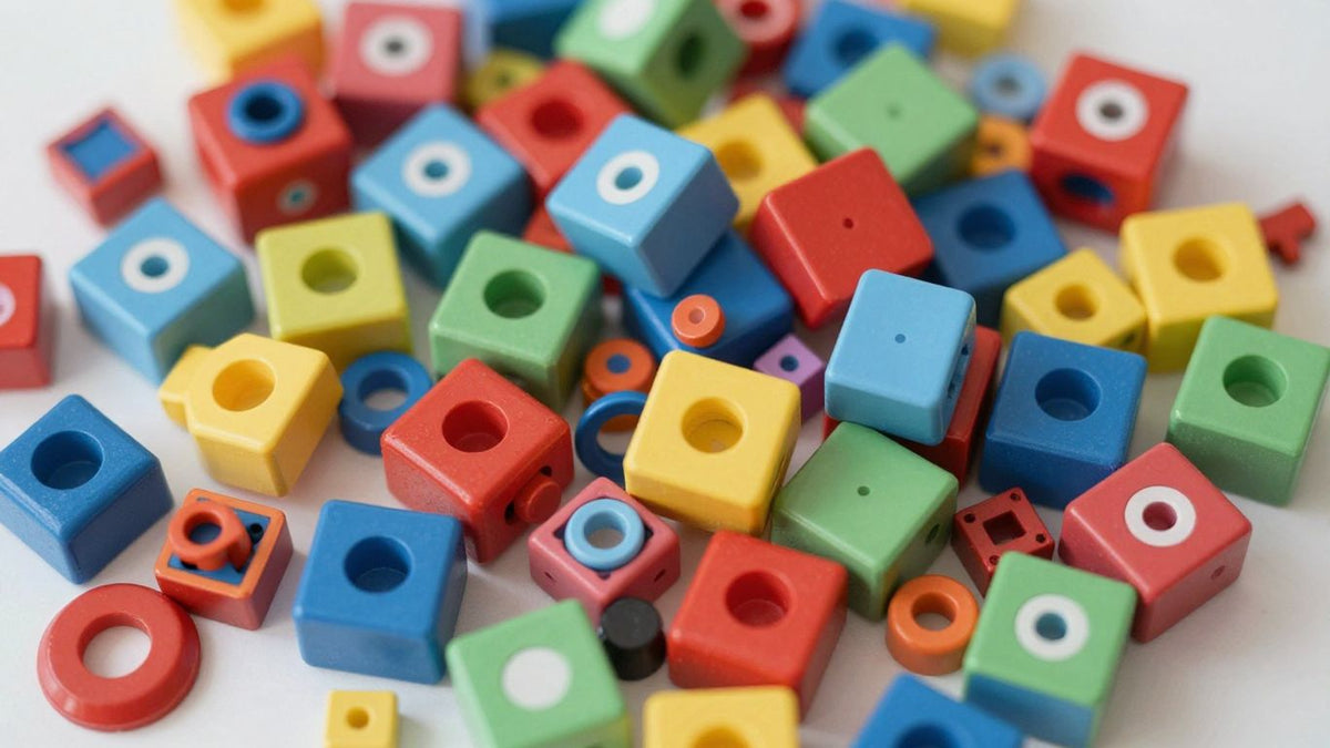 Children's toys with small, loose magnetic parts.