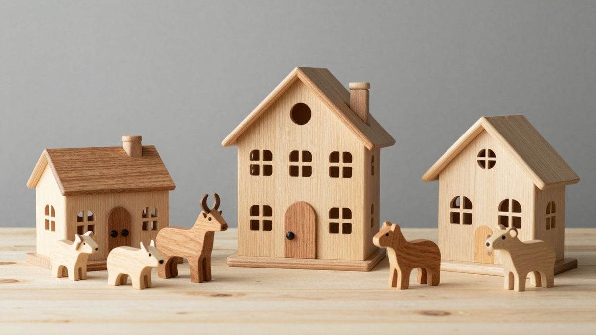 Wooden toys from Joanna Gaines' Hearth & Hand collection at Target.