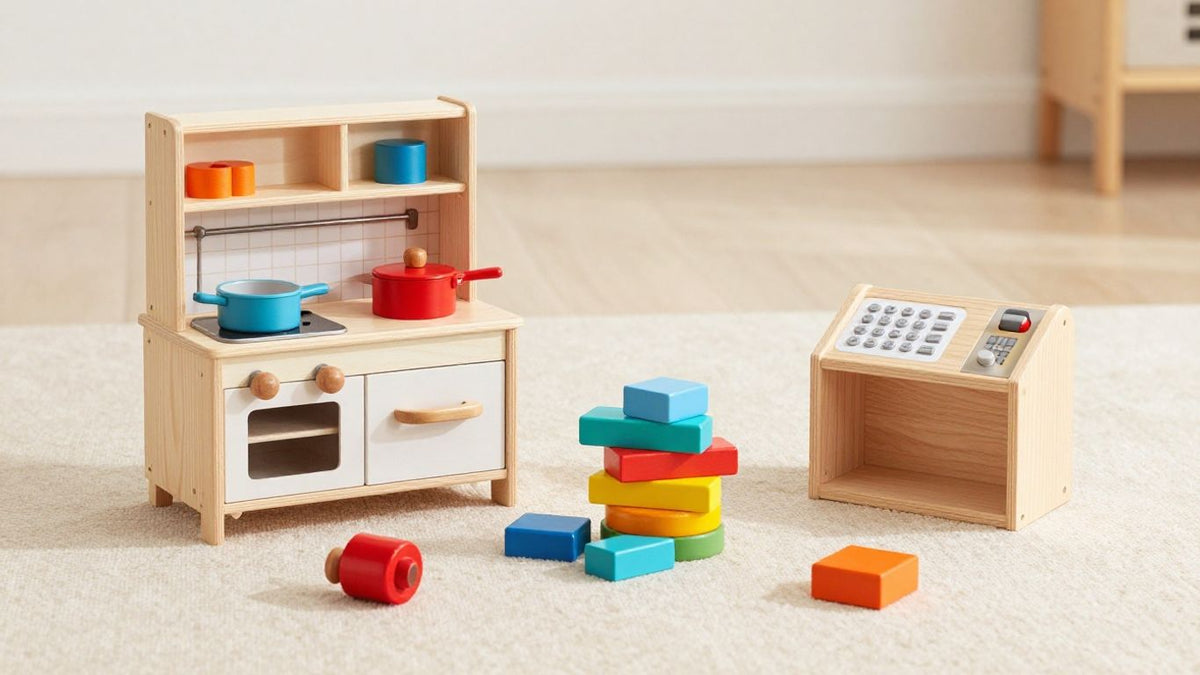 Aldi wooden toy kitchen and assorted toys