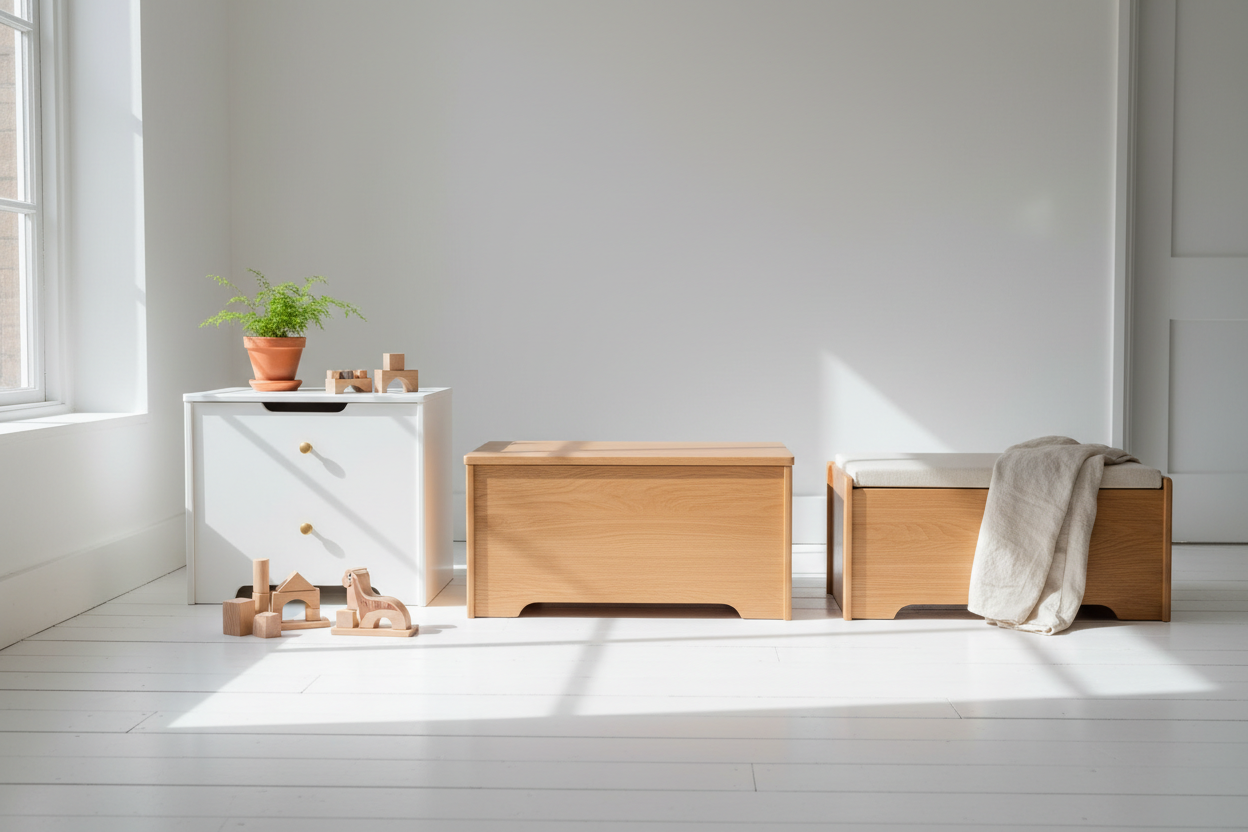 Wooden Toy Box & Storage for Kids - Sprouthands