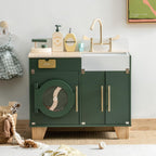 Vintage Wooden Toy Washing Machine - Lunamoa