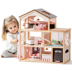 Wooden Doll House – Dreamy Pink - Lunamoa