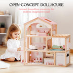 Wooden Doll House – Dreamy Pink - Lunamoa