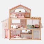 Wooden Doll House – Dreamy Pink - Lunamoa