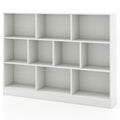 41 Inches Wooden Toy Storage Organizer with 10 Cubes for Classroom Daycare Nursery Kindergarten