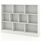 41 Inches Wooden Toy Storage Organizer with 10 Cubes for Classroom Daycare Nursery Kindergarten