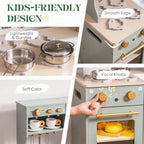 Vert Amande Cuisine Enfant en Bois SproutHands™