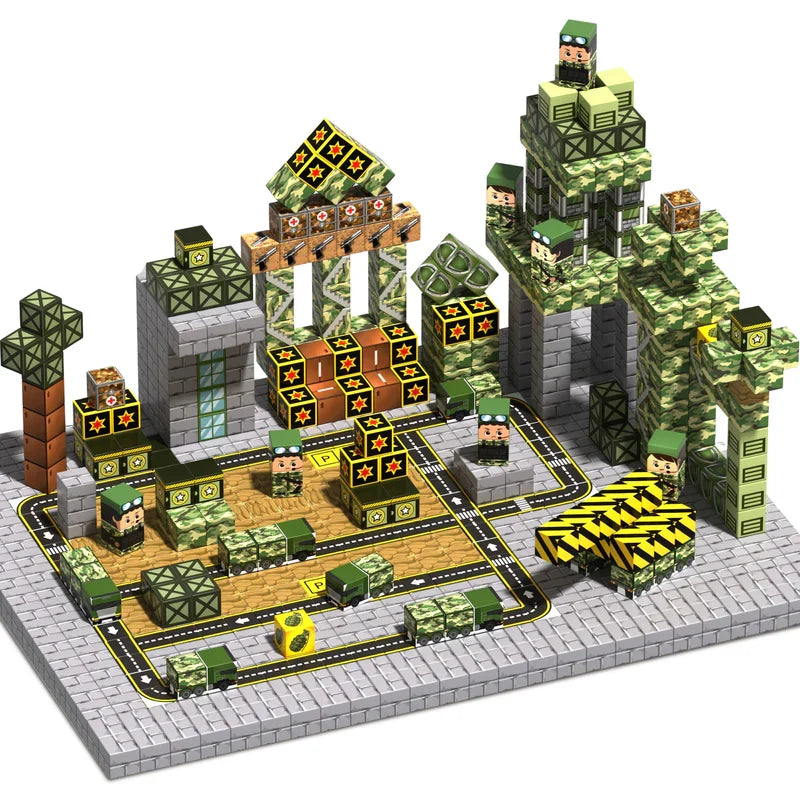 Village Magnetic Building Blocks Set