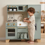 Vert Amande Cuisine Enfant en Bois SproutHands™