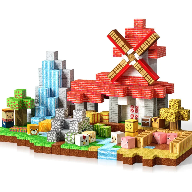 Jeu de construction magnétique Monde de la ferme