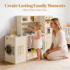 2-in-1 Wooden Corner Play Kitchen Set SproutHands™