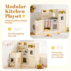2-in-1 Wooden Corner Play Kitchen Set SproutHands™