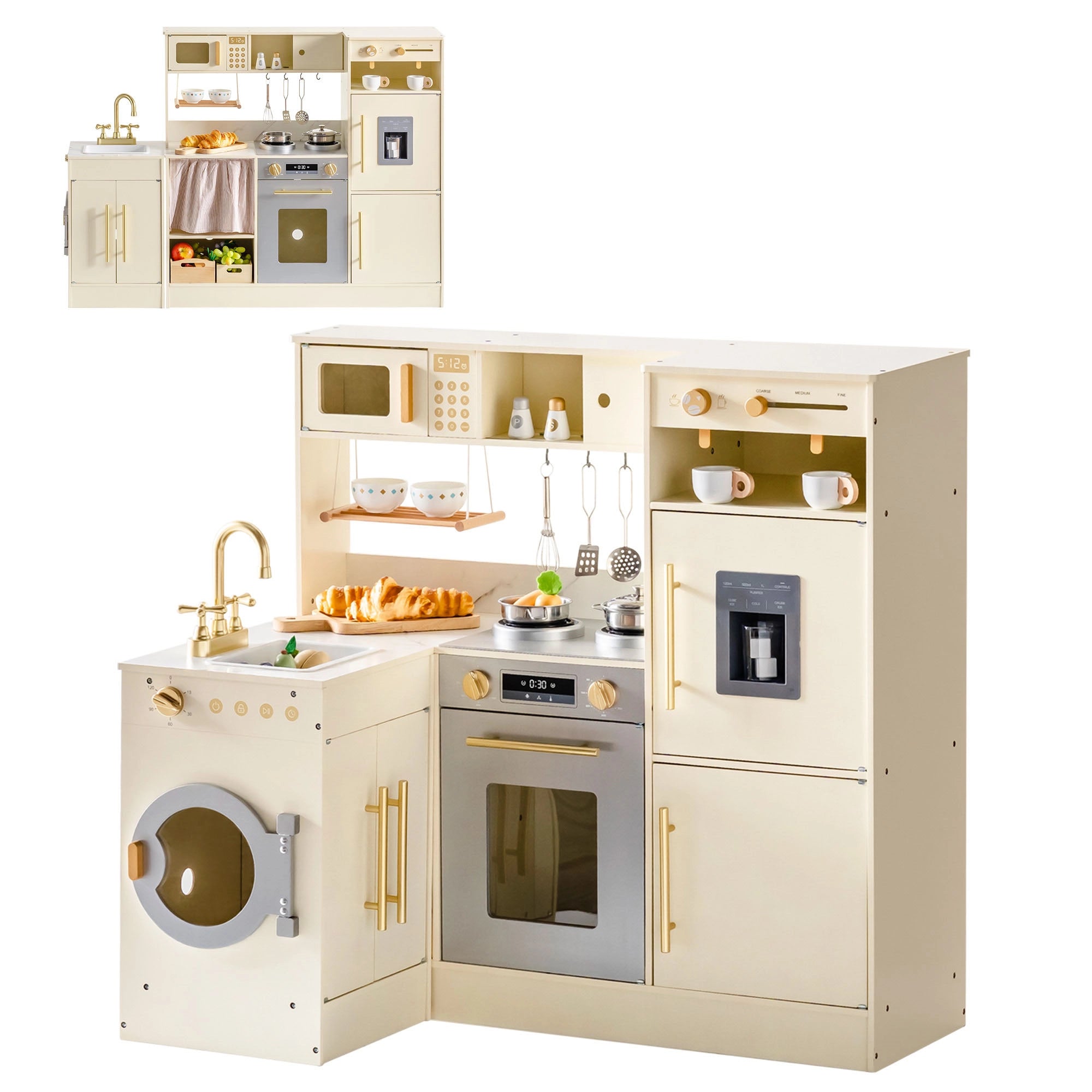 2-in-1 Holz-Eckspielküche Set SproutHands™