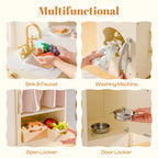 2-in-1 Wooden Corner Play Kitchen Set SproutHands™
