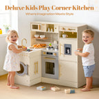 2-in-1 Wooden Corner Play Kitchen Set SproutHands™