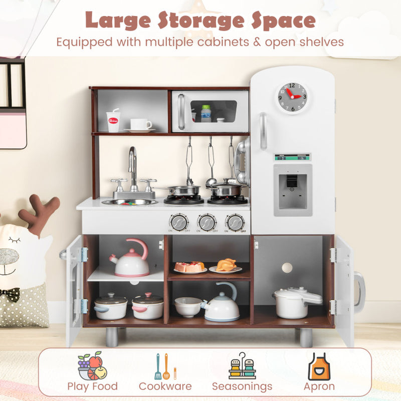 Kids Kitchen Playset with Realistic Sounds and Lights