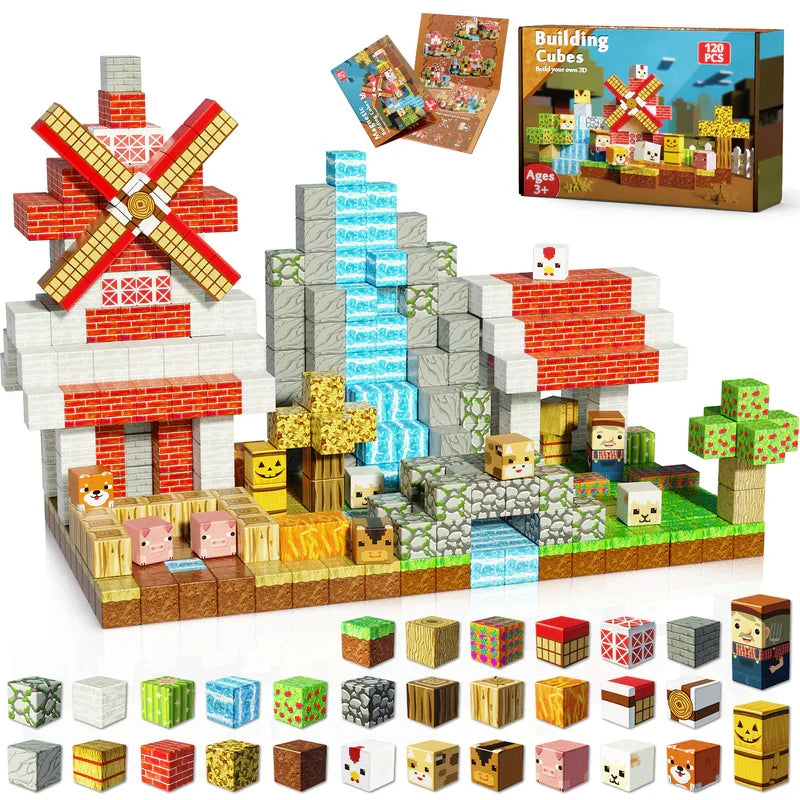 Jeu de construction magnétique Monde de la ferme