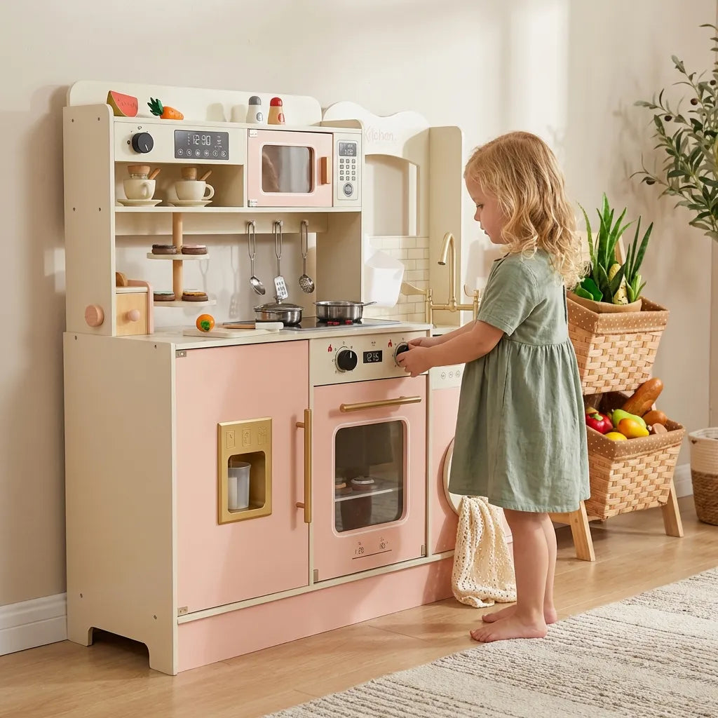 Wooden Play Food Sets for Kids Kitchen