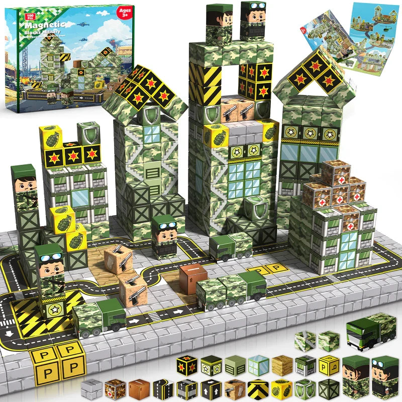 Village Magnetic Building Blocks Set