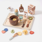 31-Piece Wooden Play Food Set - Lunamoa