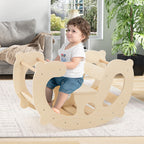 2-In-1 Rocking Horse Arch for Kids Montessori Climbing Toys with Arch Climber