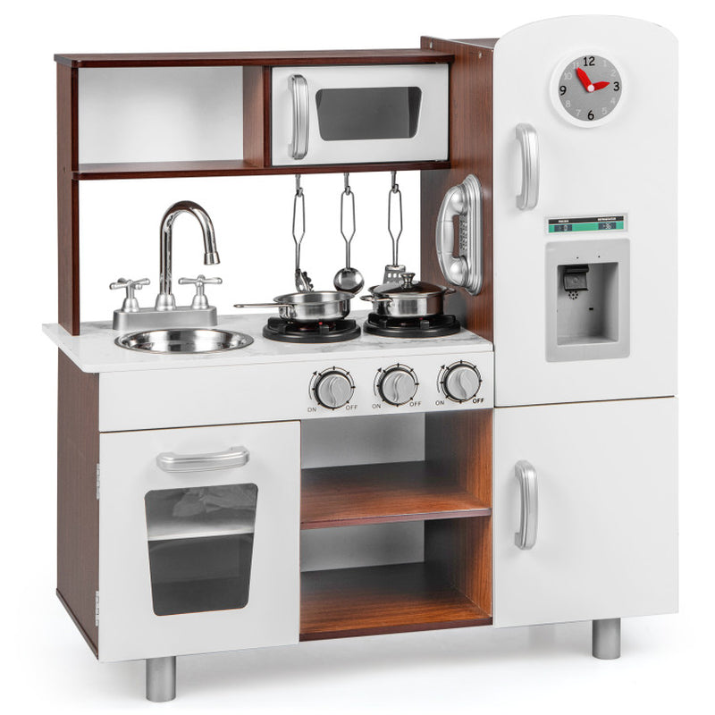 Kids Kitchen Playset with Realistic Sounds and Lights