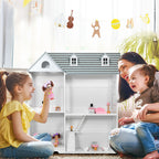 Large Wooden Dolls House with Furniture and Accessories