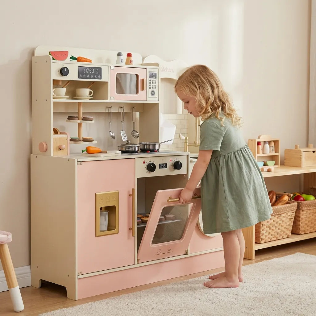 Wooden Play Food Sets for Kids Kitchen