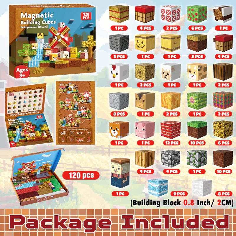 Jeu de construction magnétique Monde de la ferme