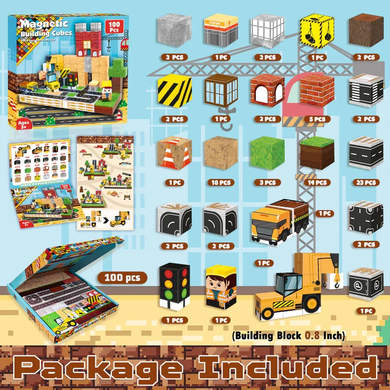 Jeu de construction magnétique de ville