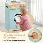 Kids Washer Playset Toy Washing Machine with Laundry Detergent