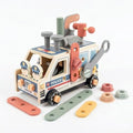 Wooden Kids Tool Set with Police Car Toolbox