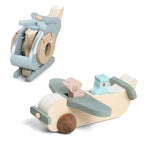 Wooden Airplane Push Toy Set for Toddlers