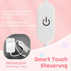 2 in 1 Kinder Schminktisch Mit Led-Leuchten & Klappbarem Spiegel & Schubladen Rosa
