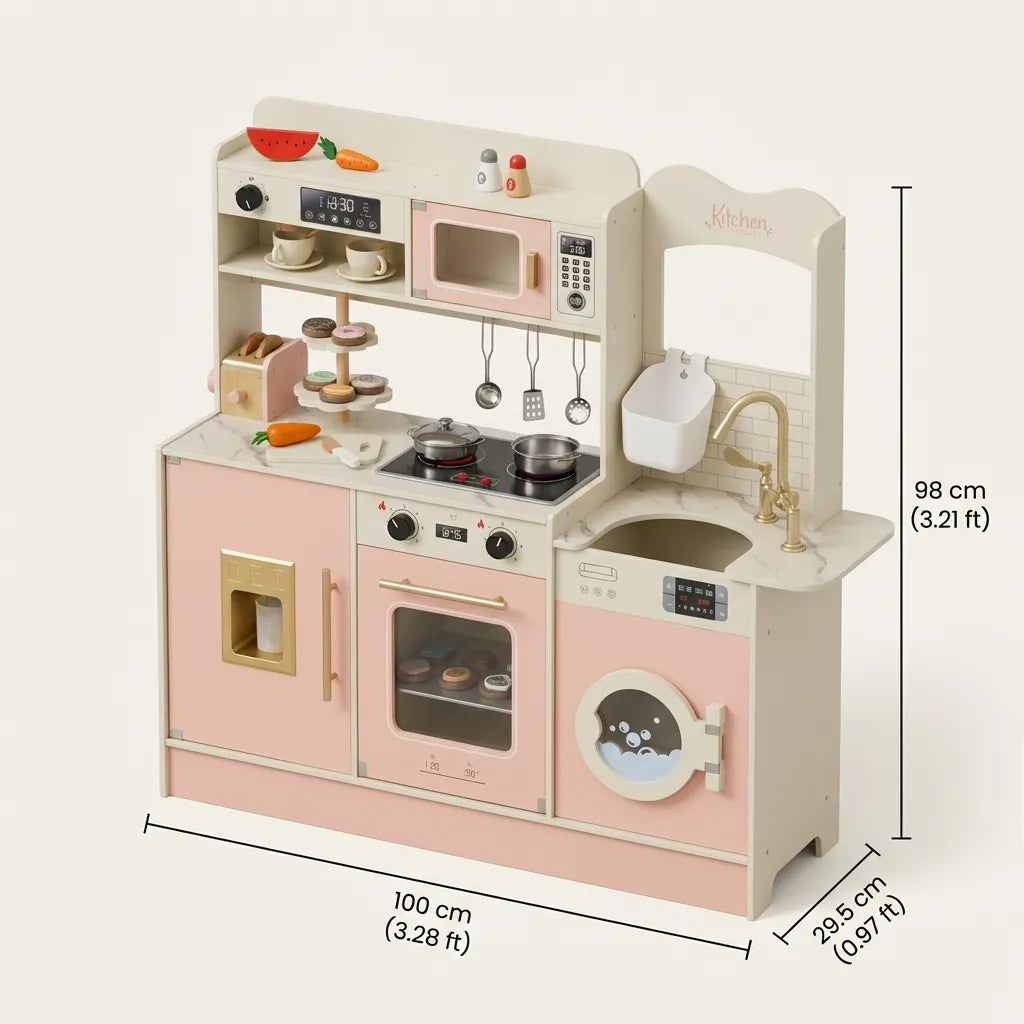 Wooden Play Food Sets for Kids Kitchen