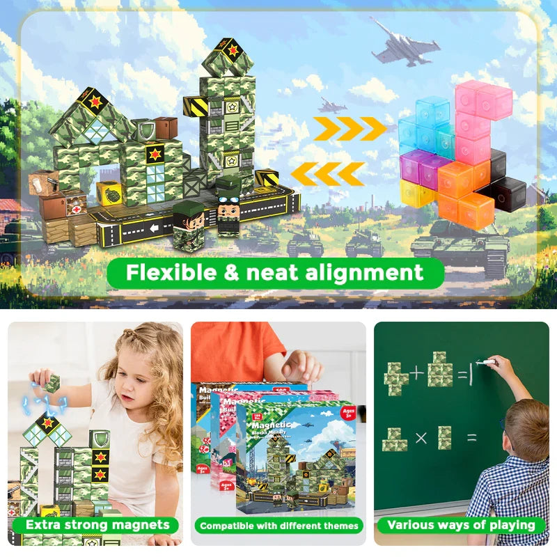 Village Magnetic Building Blocks Set