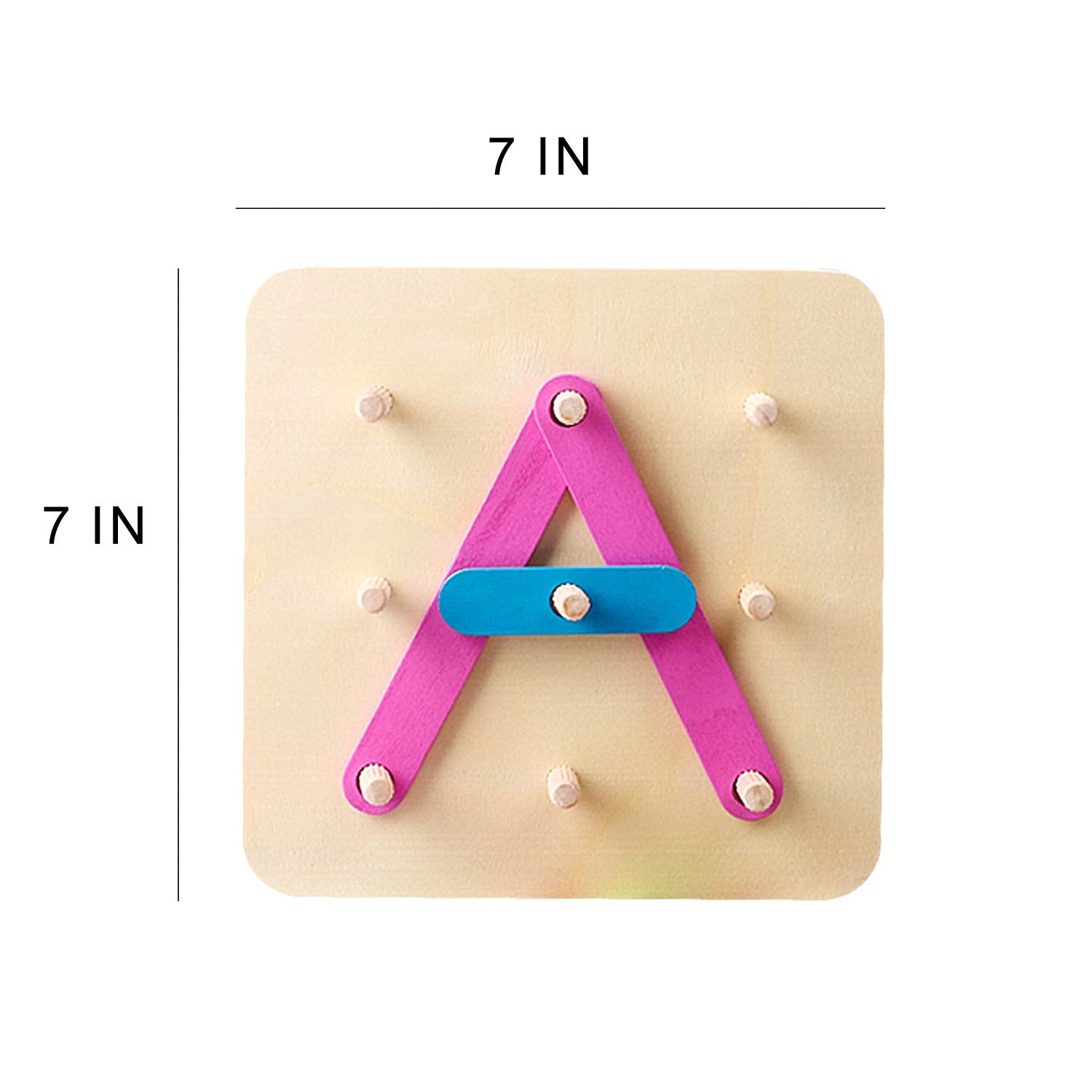 Wooden Letter & Number Pegboard Construction Set