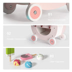 Wooden Ice Cream Cart with Magnetic Scooper