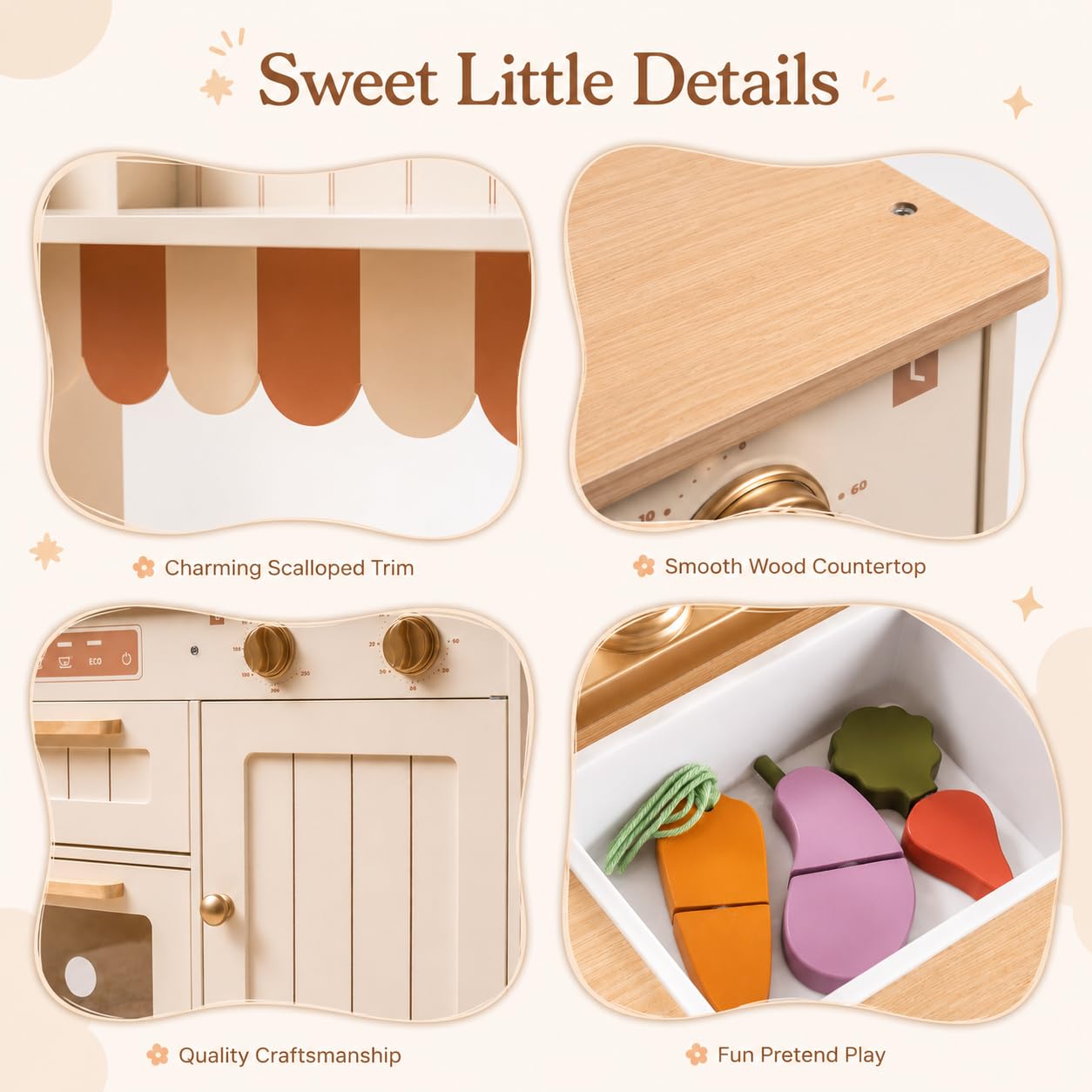 Cuisine en bois pour enfants avec évier