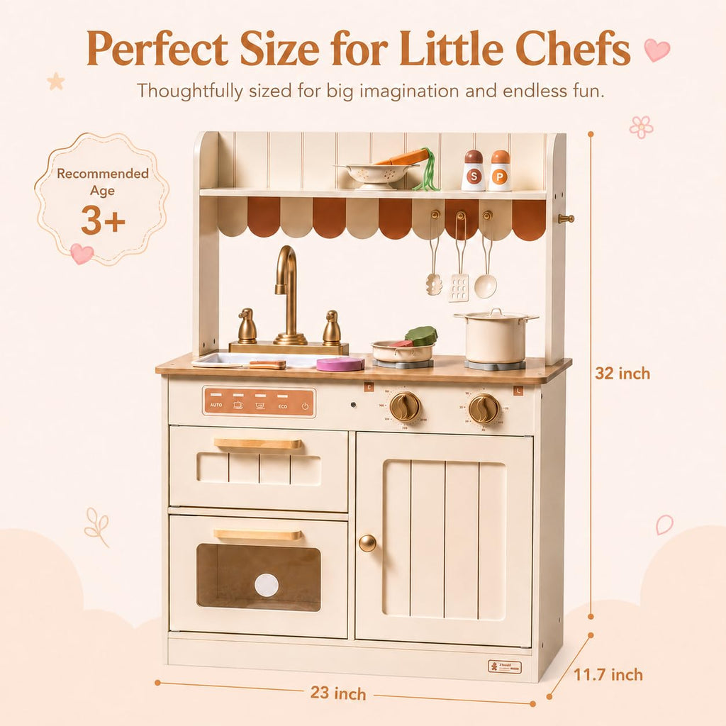 Cuisine en bois pour enfants avec évier