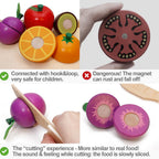 Wooden Cutting Play Food Set for Kids