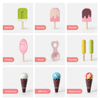 Wooden Ice Cream Cart with Magnetic Scooper