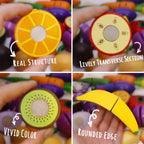 Wooden Cutting Play Food Set for Kids