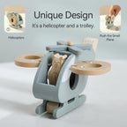 Wooden Airplane Push Toy Set for Toddlers
