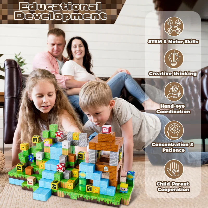 Pixel Magnetic Building Blocks