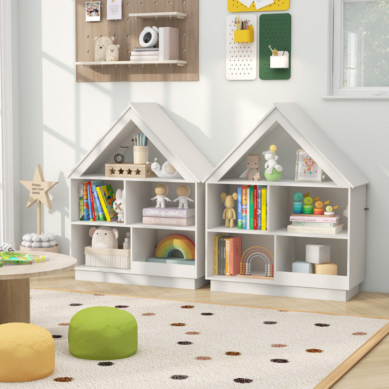 3-Tier House-Shaped Toy Storage Organizer with Open Shelves