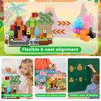 Dinosaur Magnetic Building Blocks Set