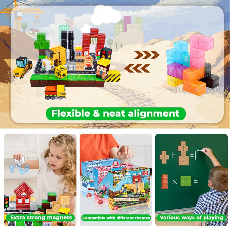 Jeu de construction magnétique de ville