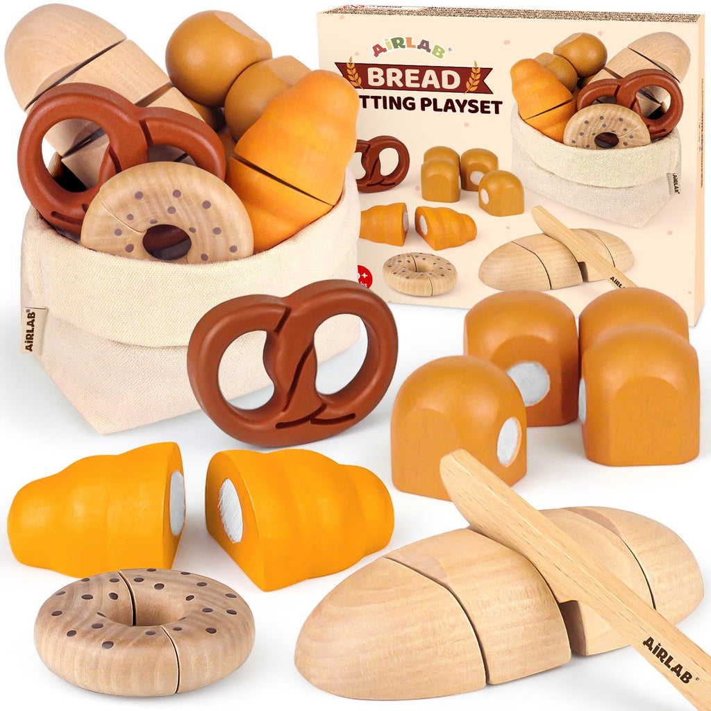 Wooden Cutting Play Food Set for Kids