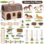 Holzpferdestall-Spielset für Kinder